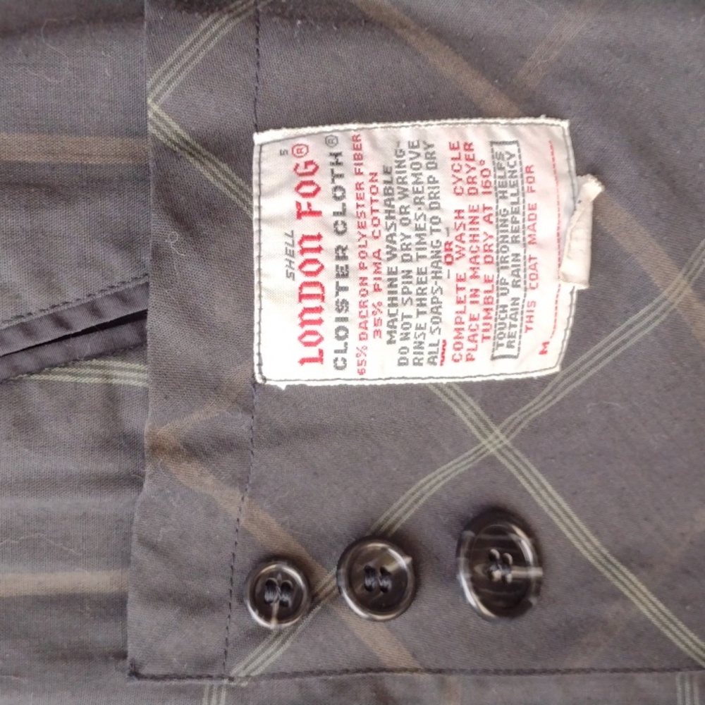 Vintage London Fog Black Maincoat 42 Regular - Picture 11 of 11